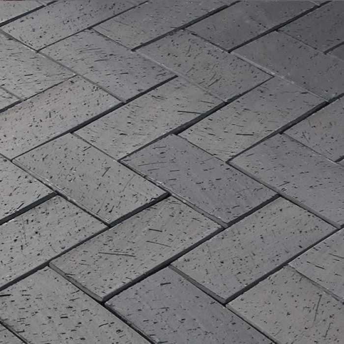 Клинкерная брусчатка Lode Tybet серо-синий шероховатая, 200х100х62 мм