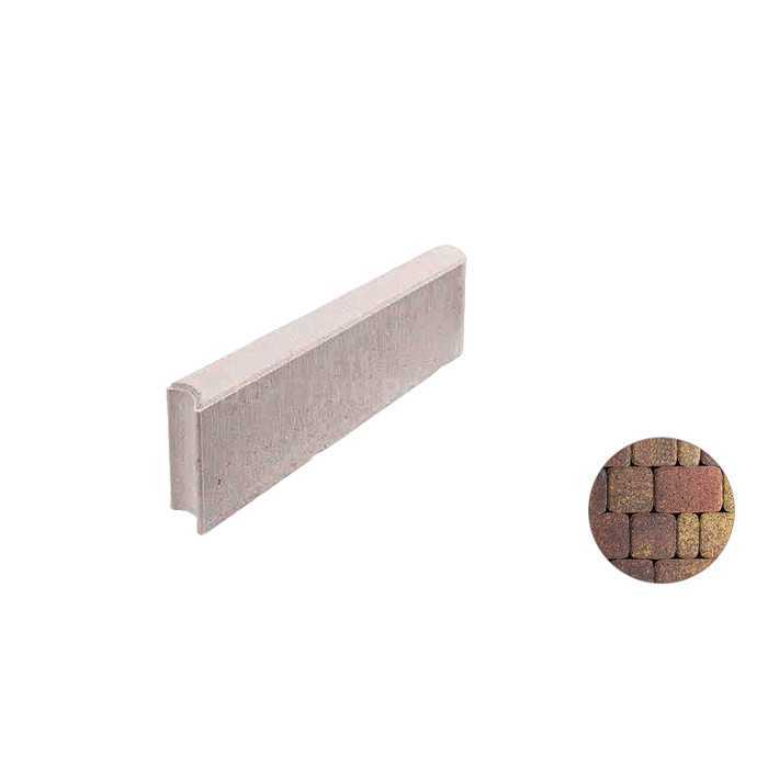 Тротуарный бордюр с шарнирным стыком ВЫБОР БРШ 50.20.8 полный прокрас, Листопад гранит Осень 500х200х80 мм